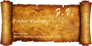 Fuchs Vivien névjegykártya